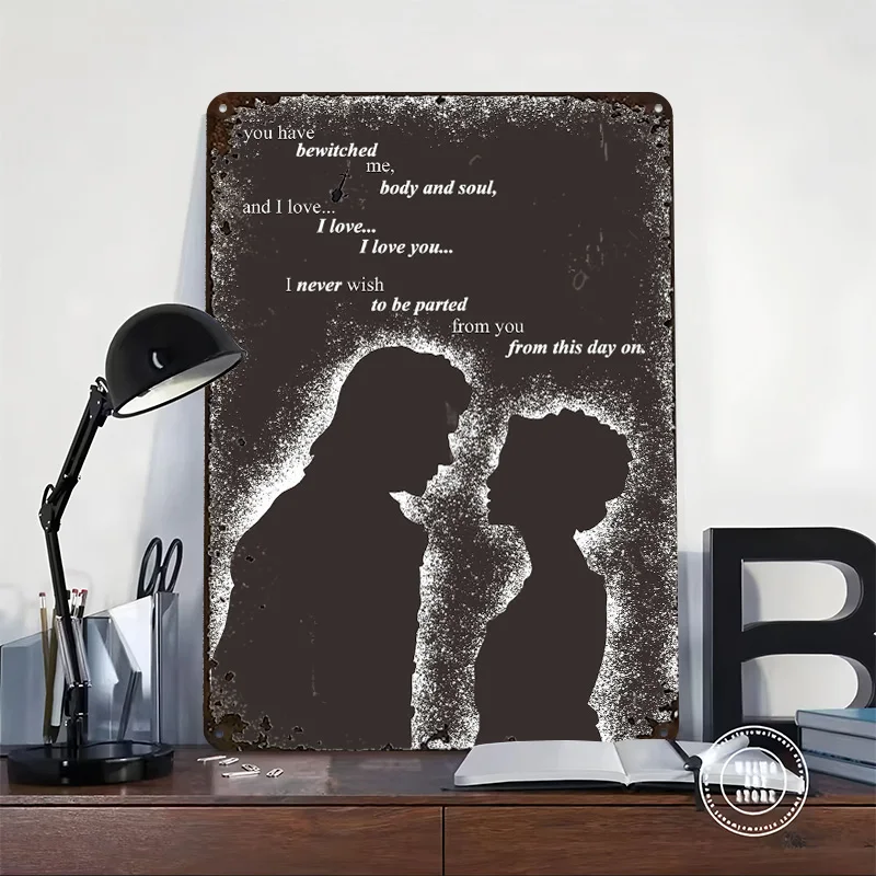 Pride and Prejudice Poster Customized Wall Art Vintage Metal Signs Retro Tin Plaque for Man Cave Bedroom Decoration Gaming House