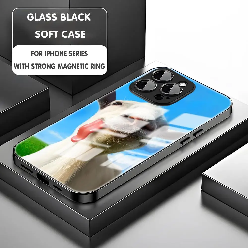 hot game Goat Simulator   Phone Case For iPhone17 16 15 14 13 12 11 X XR XS 8 Plus Mini Pro Max Glass Magnetic Case
