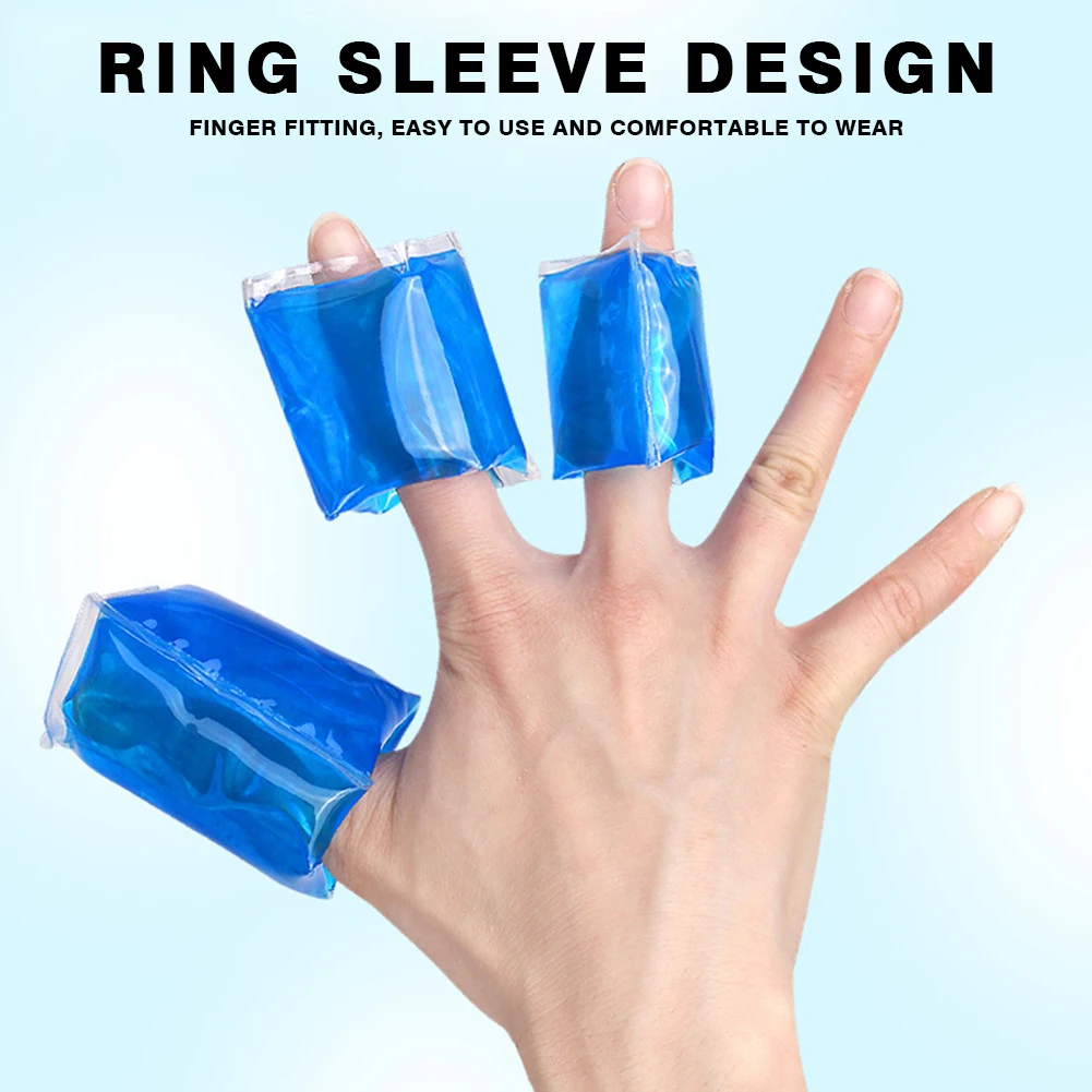 

PVC Finger Ice Pack Multifunctional Reusable Finger Toe Cold Gel Soft Comfortable Portable Sport Sprains for Injuries Tendonitis