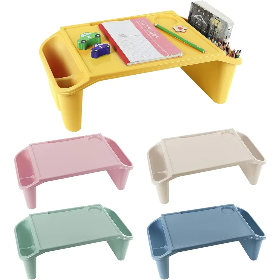 

gisgfim 5 Pcs Pastel Lap Desks Bulk 19.7x9.6x7.1in with Storage Space Kid Lap Tray Trays with Side Pockets Plastic Lap Bed Tabl
