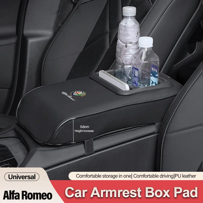 

Автомобильный подлокотник с подстаканником, подушка из искусственной кожи, подушка для автоматического усилителя, подушка для Alfa Romeo 4C 159 166 Giulia Giuliett