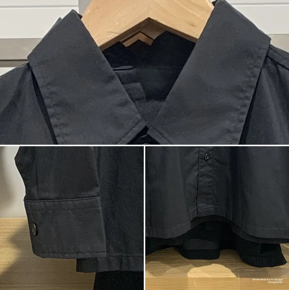 

Loose Casual Long Sve Workwear irt ex Autumn New Sle Comfortable Breathable Outdoor Wind Resistant Flower Pattern