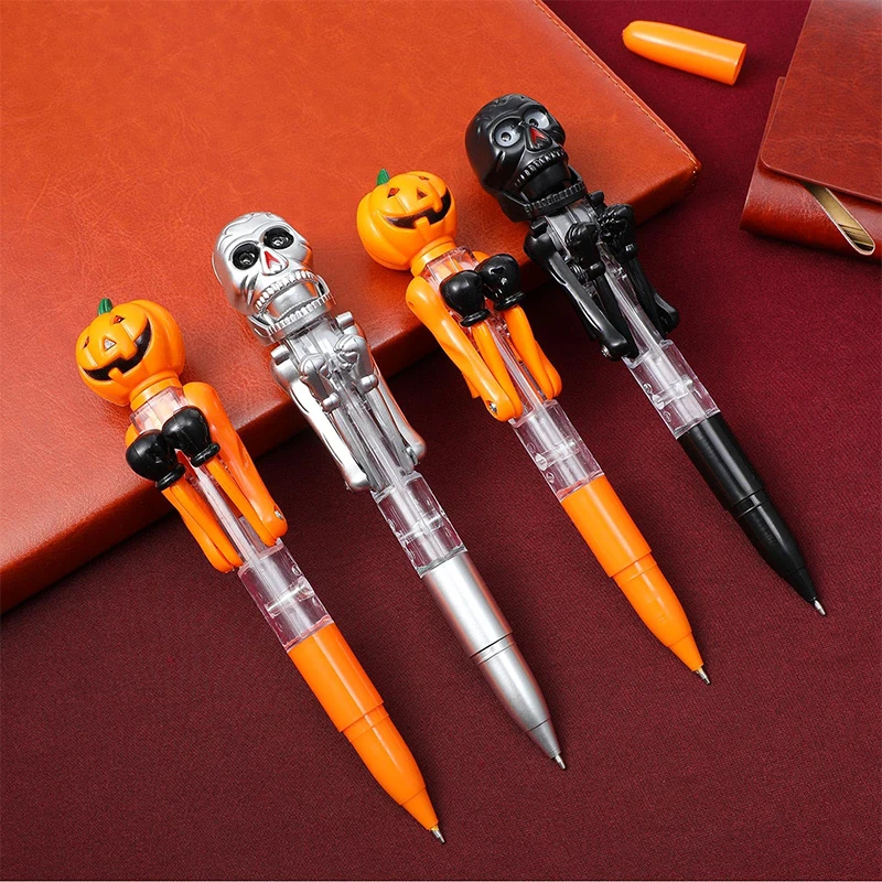 Imagem -05 - Halloween Pumpkin Skull Ghost Stationery Pen Tema Kpop Cosplay Prop Caneta Esferográfica dos Desenhos Animados Presentes de Escrita Escolar 20 Pcs