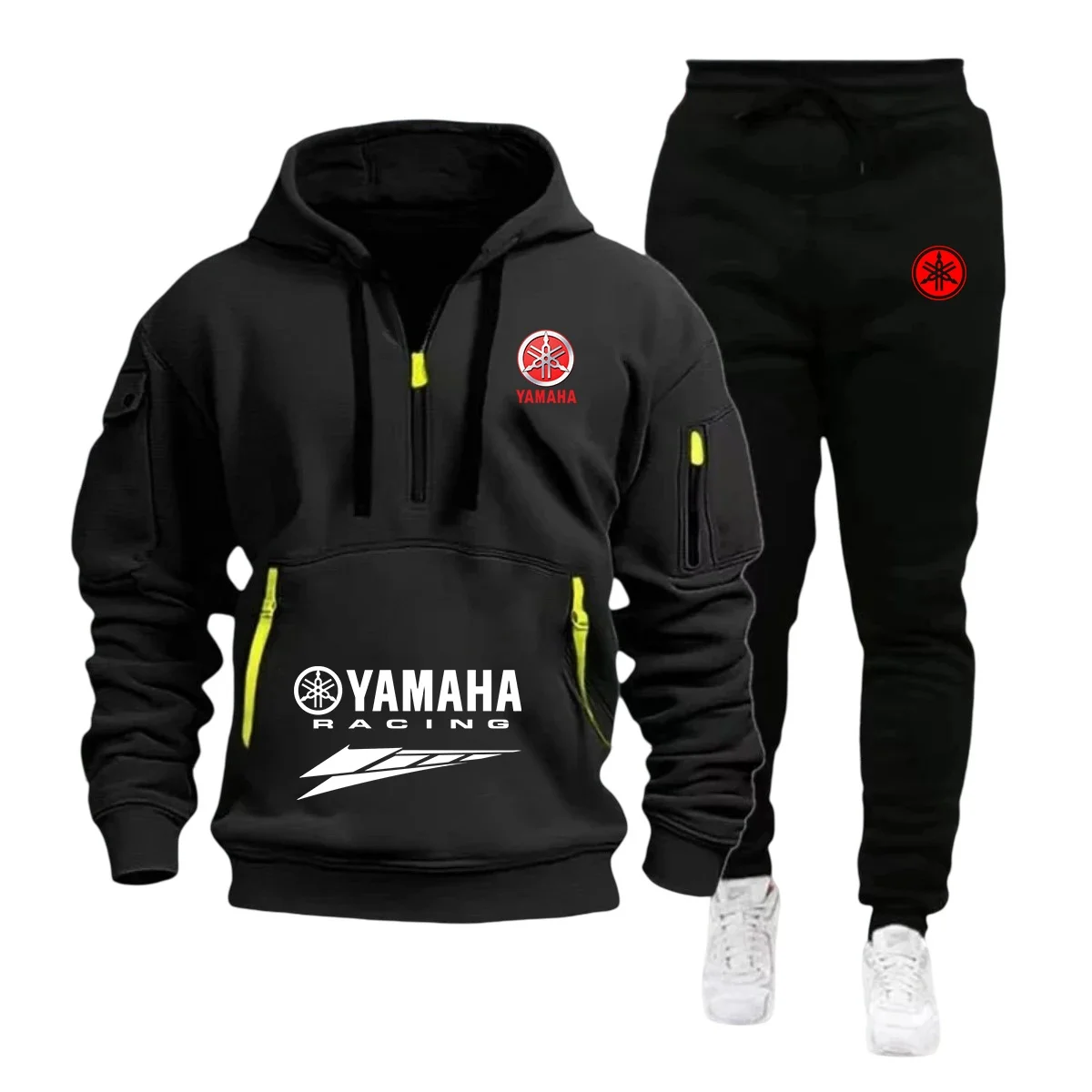 

Yamaha Motorcycle Racing Team 2026 Men's Spring Sportswear Half Zipper Hoodie And Pants Set Unisex Hoodie And Joggers Set