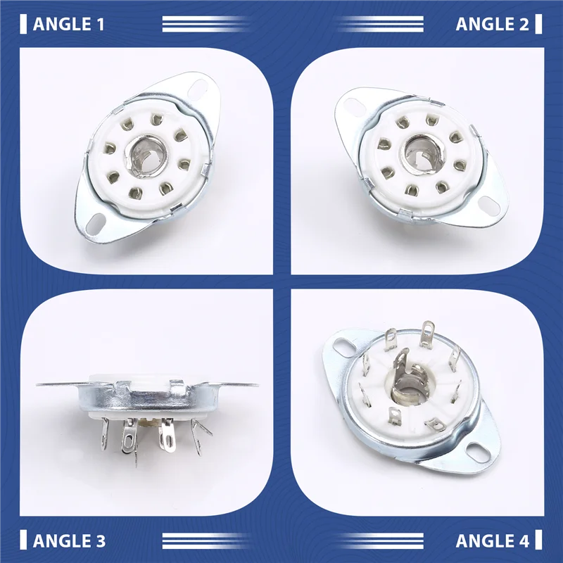 

ABJF-10Pcs 8PIN K8A Octal Tube Socket Valve Base For EBL21 ECH21 4P1S 5B254 7N7 4J1S