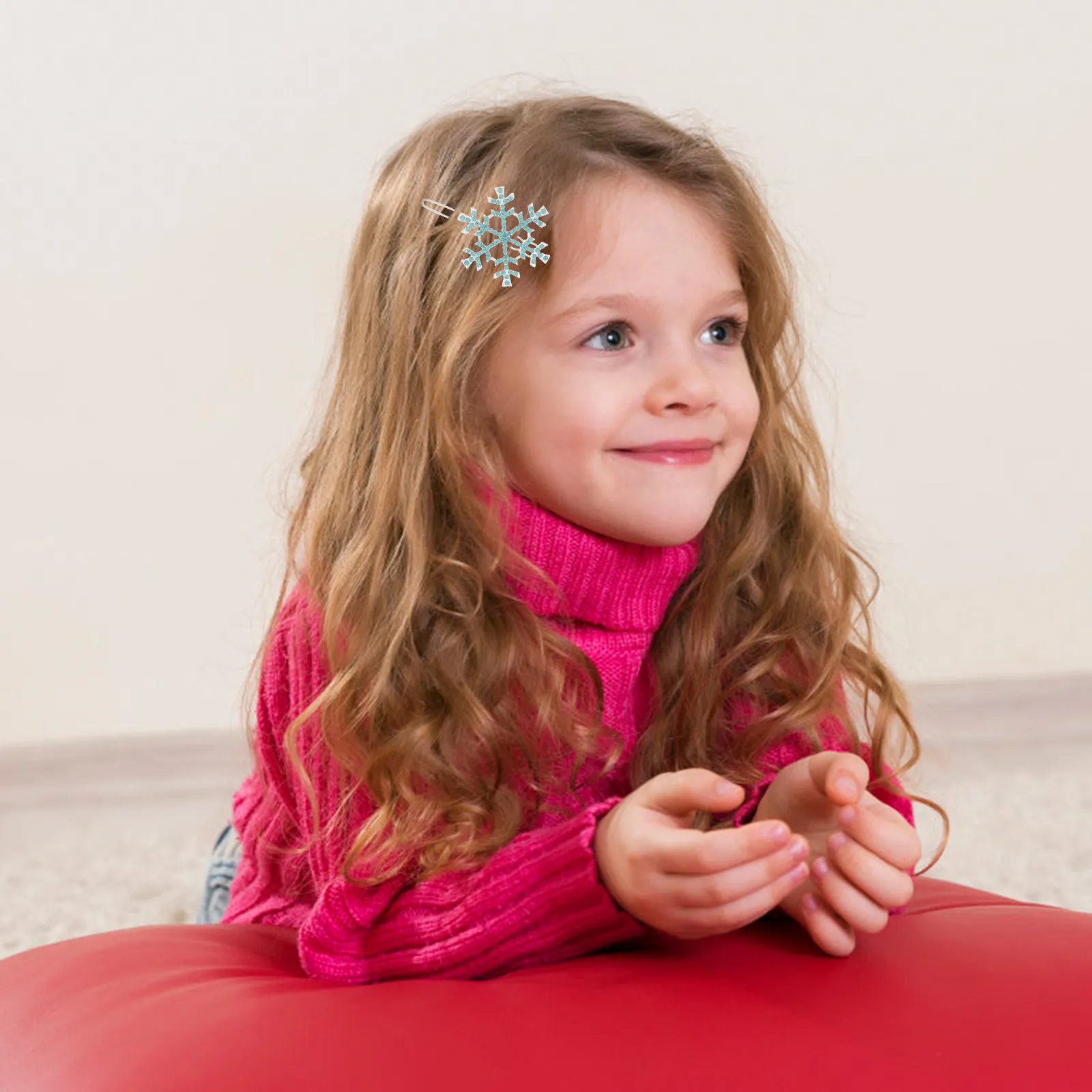 

6Pcs Kids Hair Accessories Snowflake Rhinestone Hair Clips Set for Girls Children Hairpin Barrettes Shining Decorative Style