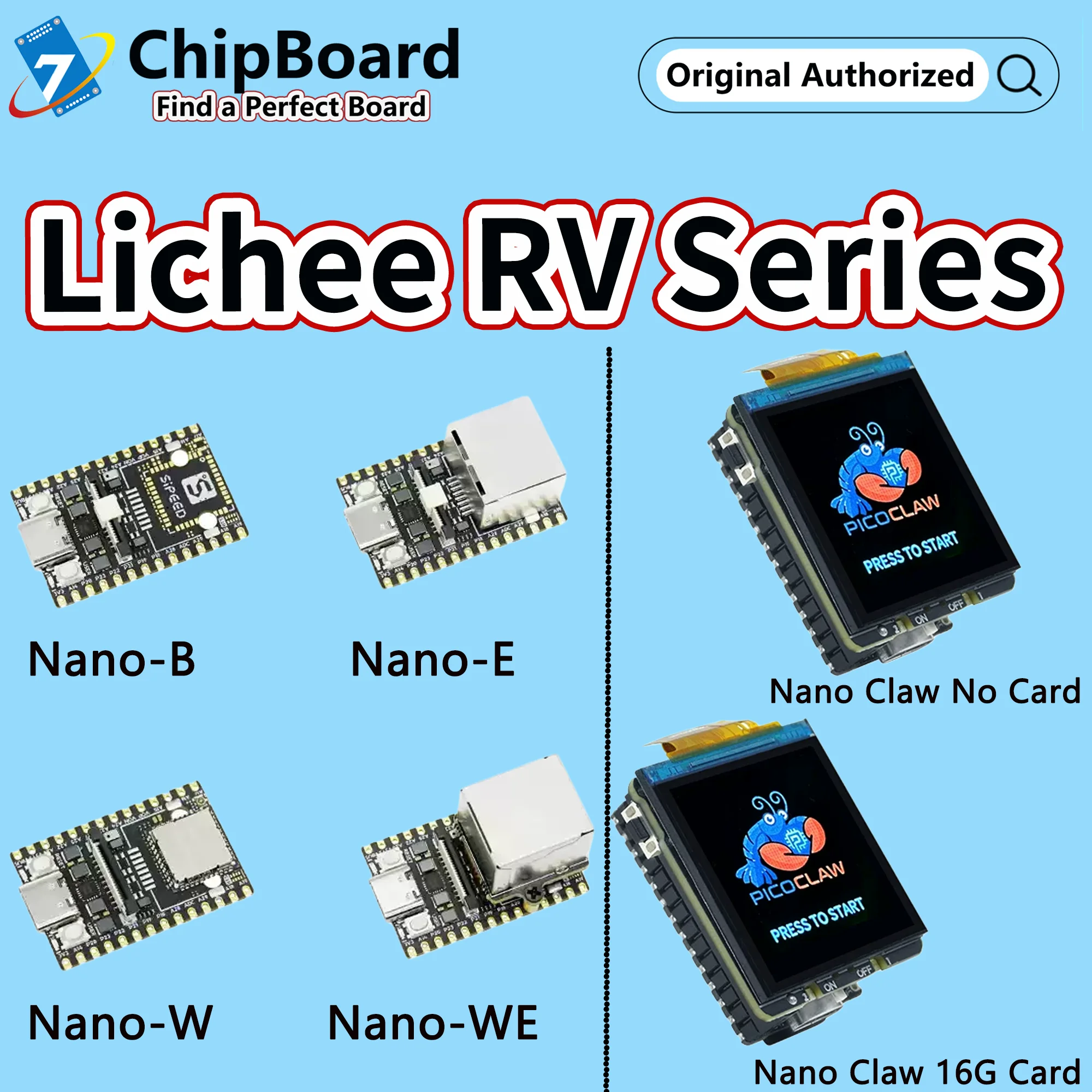 LicheeRV NanoRV/Nano RV Claw SG2002 WIFI6 Ethernet AI Visual RISCV 2Gbit DDR3 RISC-VC906 / A-RM A53 Optional Linux Board