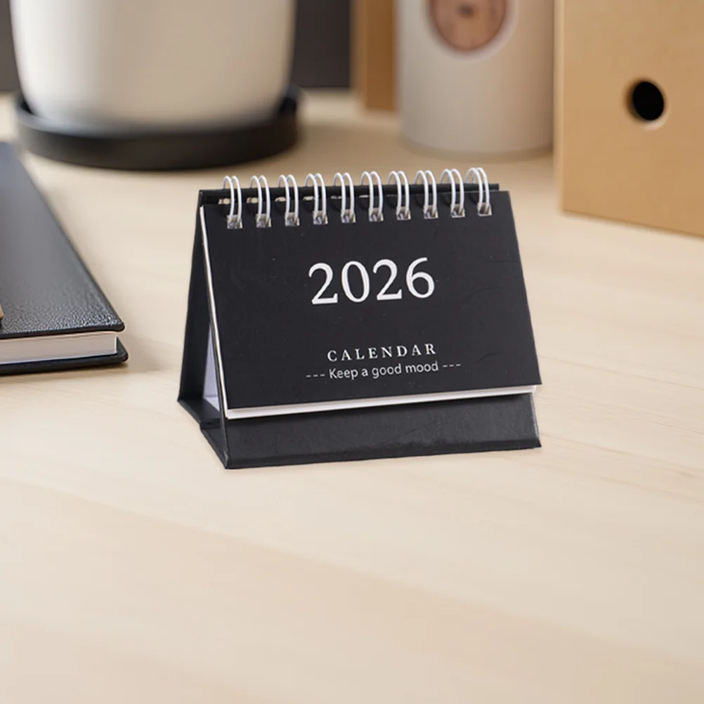 

5 шт. мини-настольный календарь 2026 маленький стоячий флип-календарь для офиса, дома, класса, настольный органайзер, ежемесячный планировщик, компактный