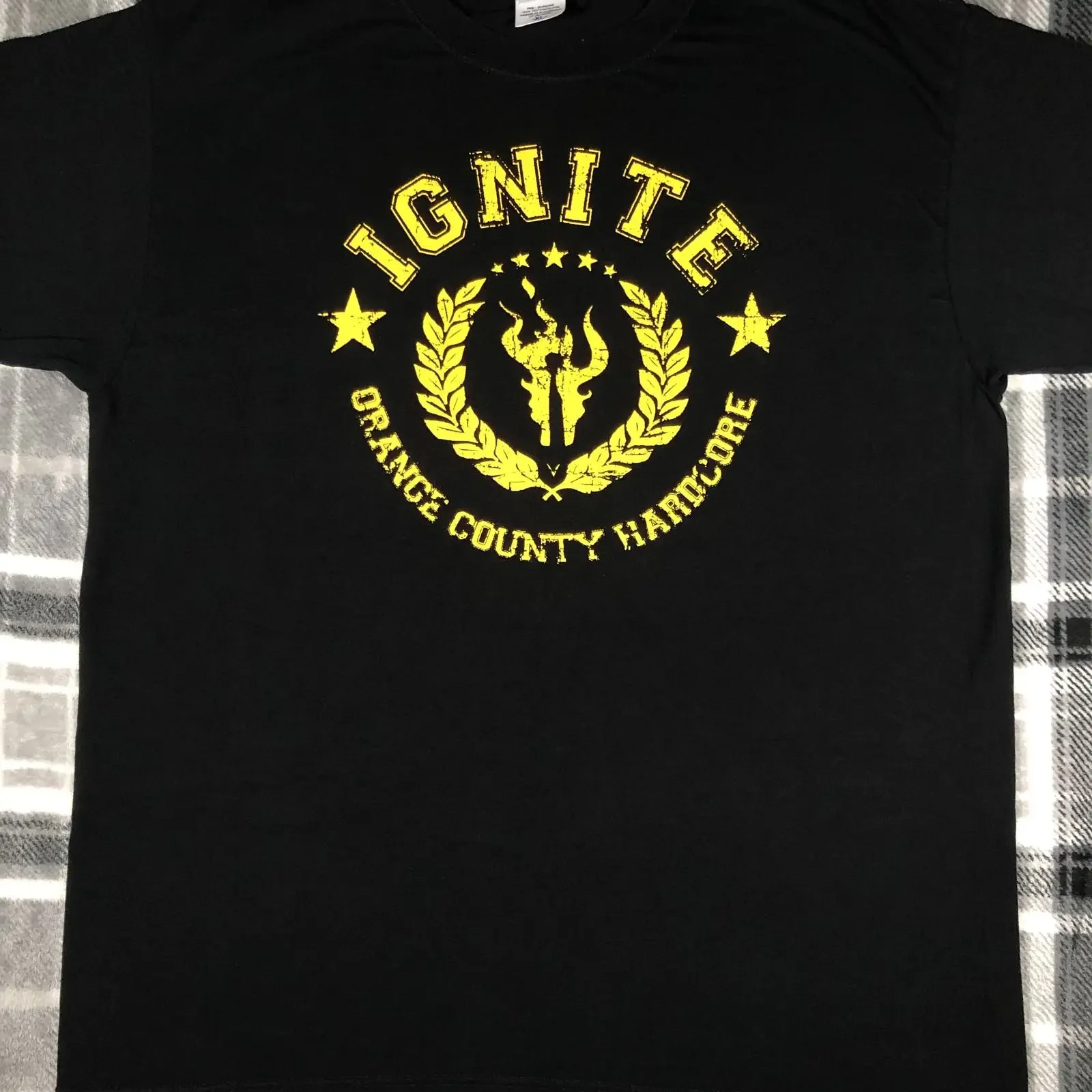 Ignite Vintage Orange County Hardcore Punk Rock Band Concert Tour T Shirt Size XL vintage Washed Soft designer clothes