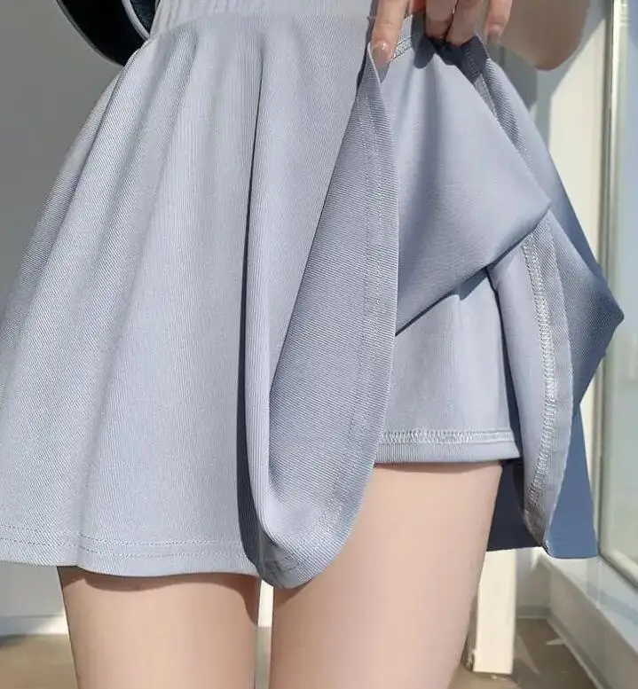 Skirt XXS2 XS4 S6 M8 L10 XL12 Solid color Pleated Summer Skirt high waist Women Skirts