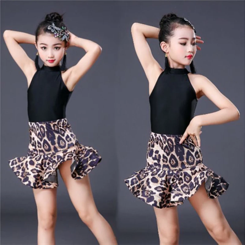 Latin Dance Kids Girls Stage Costume for Ballroom Competition Party Top or skirt Suit Children Professional Performance Clothing