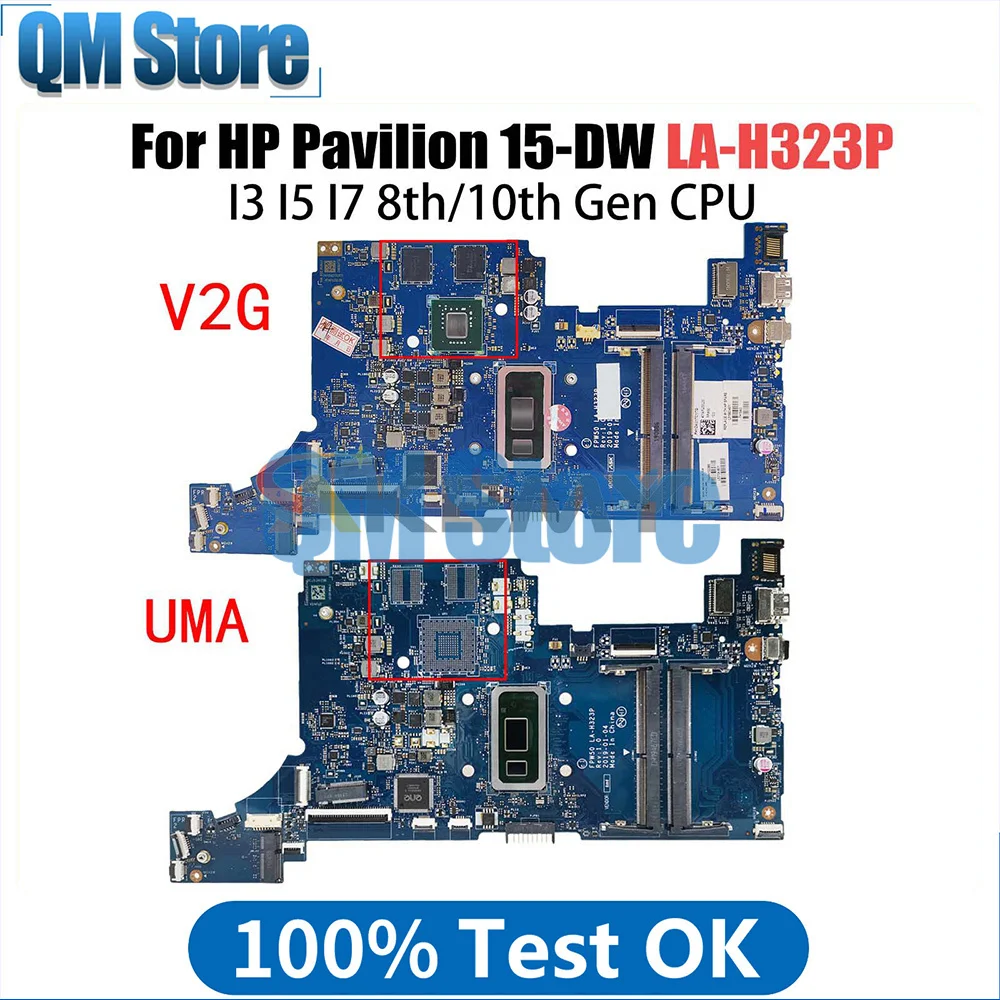 Mainboard For HP Pavilion 15-DW M13687-601 L52005-001 L68076-601 L51985 LA-H323P Laptop Motherboard CPU I3 I5 I7 8th 10th Gen