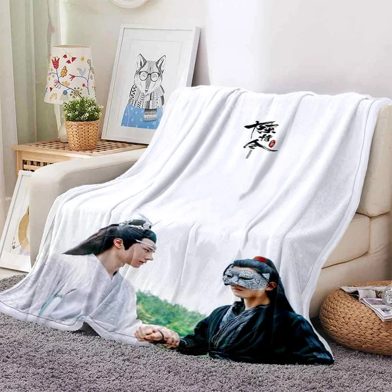 Petition Order Drama The Untamed xiao zhan wang yi bo Soft Throw Blanket Soft Cartoon Printed Bedspread Bedspread Sofa Gift