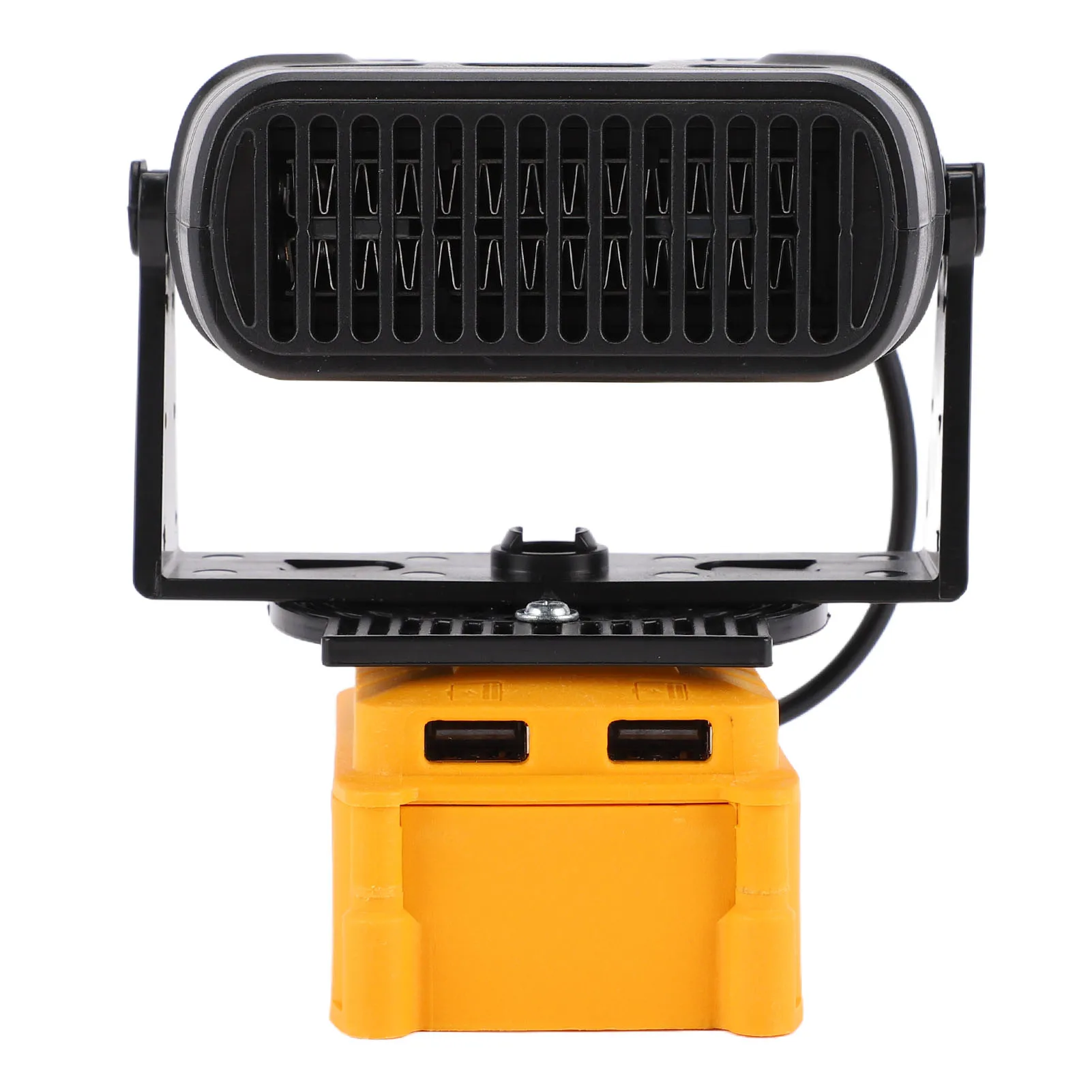 Space Heater Fit for DCB208 Li Ion Battery Smart Constant Temperature Electric Small Warmer 200W 2 Level Adjustable with 2 USB