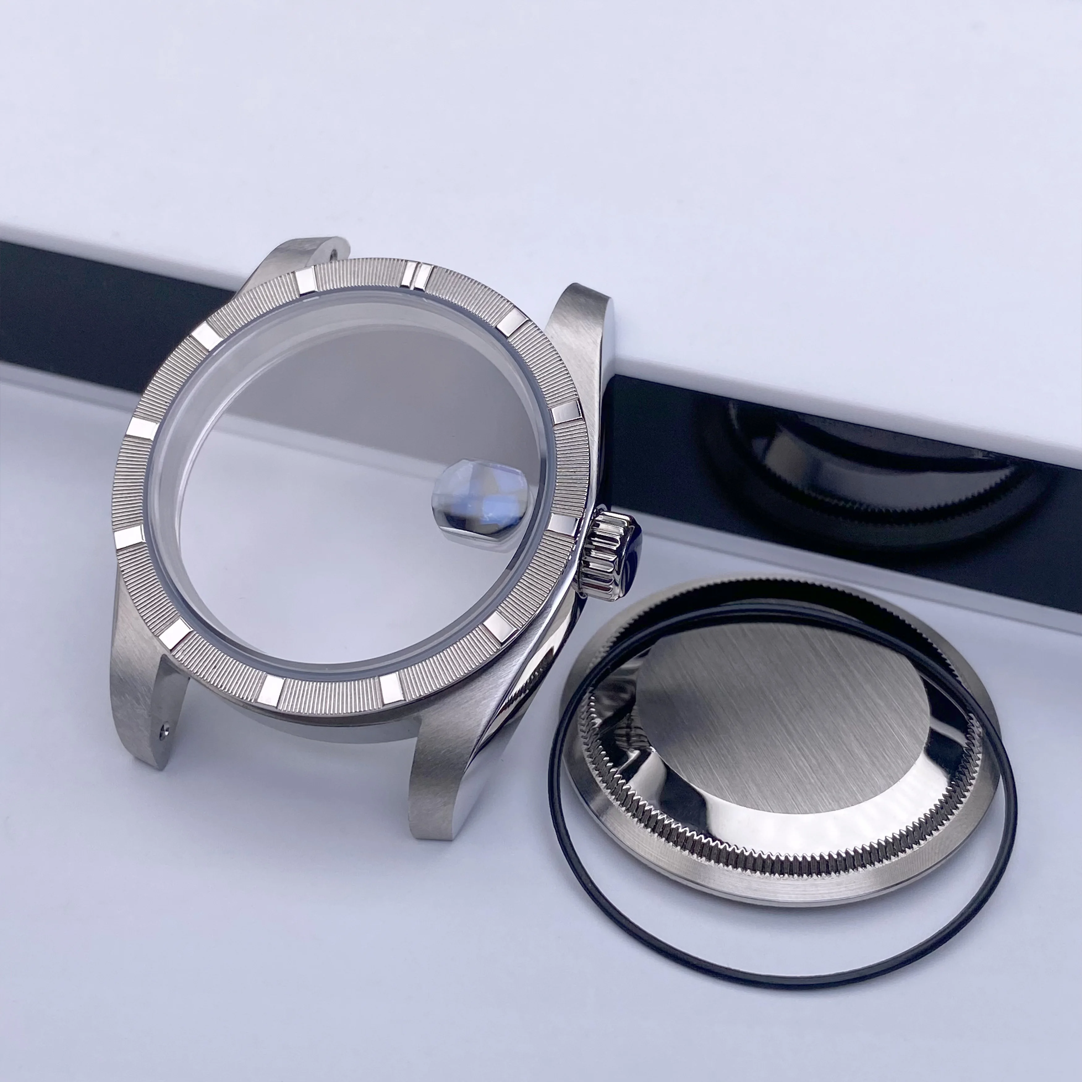 Новые поступления, корпус часов 36 мм, токарный номер двигателя для AK, запасные части, подходят для NH35/36, механизм, сапфировое стекло, нержавеющая сталь