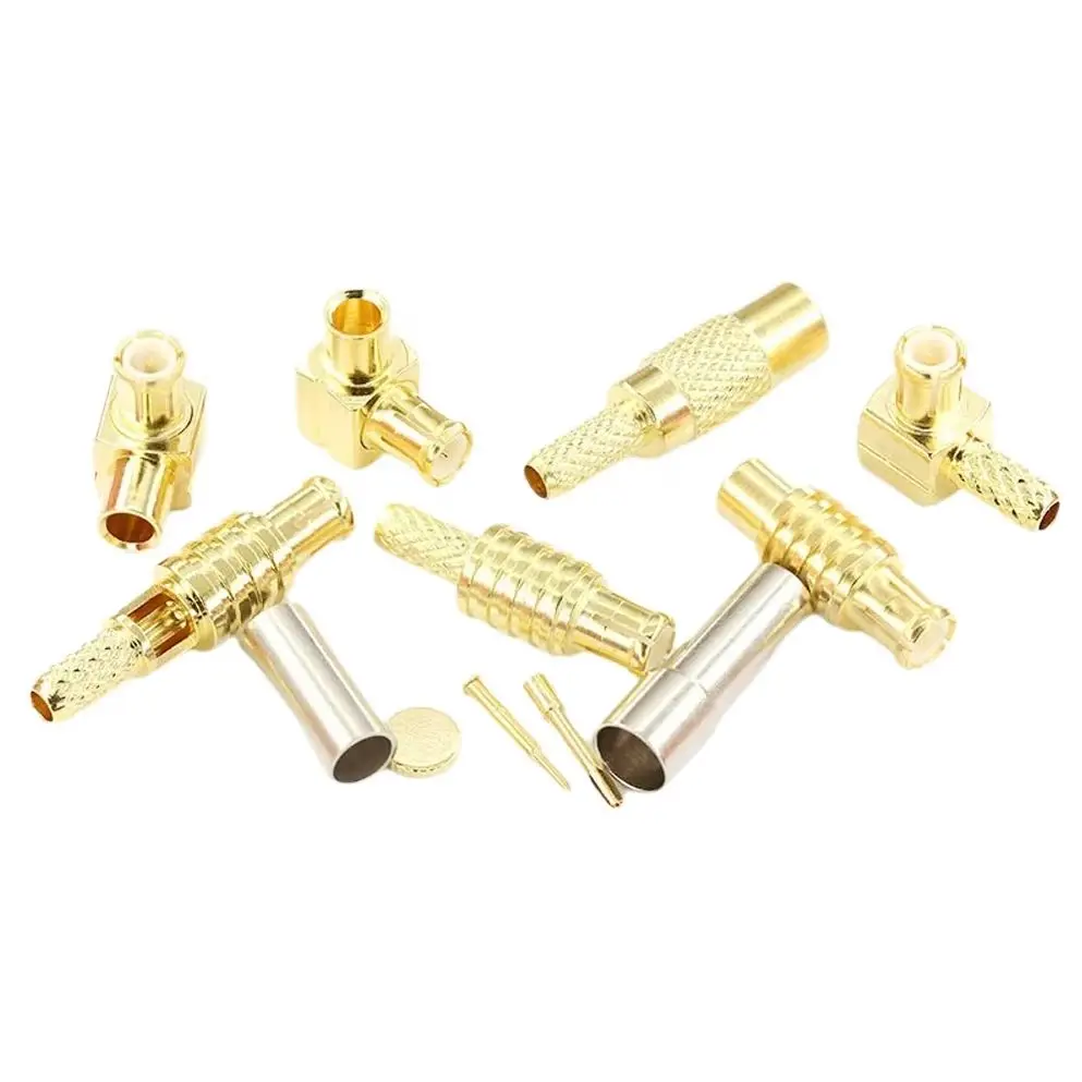 1PCS MCX Female and Male Plug Right Angle 90 Degreen Crimp Plug for RG405 RF Connector