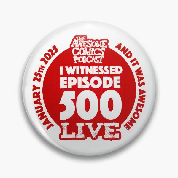 Awesome Comics Podcast Episode 500 Live  Soft Button Pin Lapel Pin Hat Brooch Creative Collar Fashion Decor Funny Clothes Cute