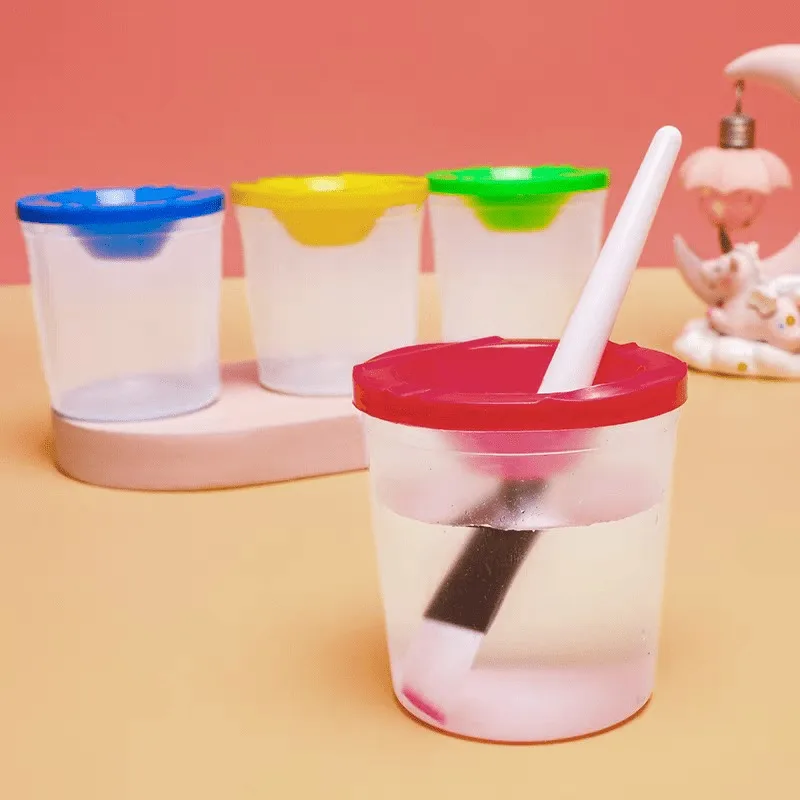 1pcs Children's Painting Pen Wash Cup DIY Art Graffiti Paint Pen Wash Bucket Watercolor Gouache Diy Nail Brush Pen Wash Cup