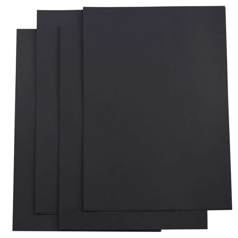 100pcs-a4-black-thick-kraft-paperboard-150gsm-diy-accessories-kit-for-painting-drawing-greeting-cards-scrapbook-business-cards