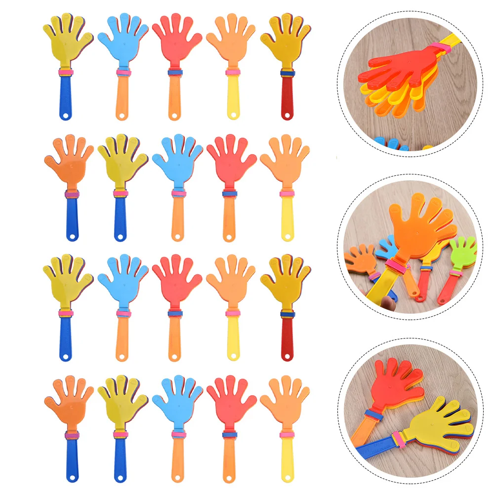 

20 Pcs Palm Clap Hand Party Favor Toy Halloween Clapper Sound Making Abs Plastic Hands Clapping Noisemaker Child