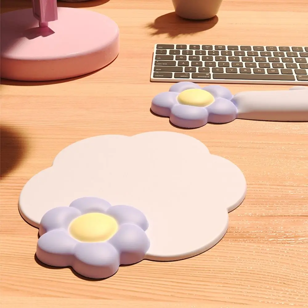 Cute Sunflower Wrist Rest Pad Protection Hand Support Soft Elbow Rest Mat Ergonomic Non-Slip Wrist Support