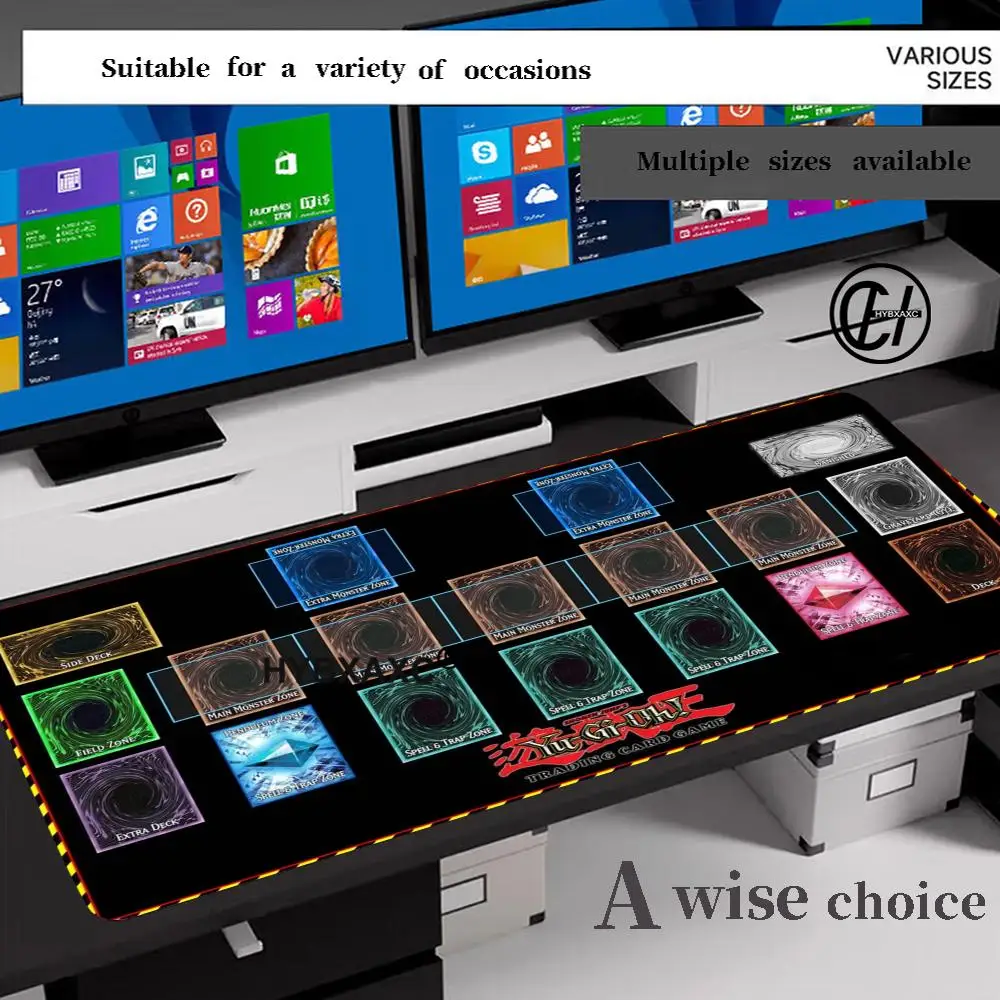 

HD YuGiOh Classic Mat Board Game Duel Template TCG CCG Playmat Trading Card Game Mat Rubber Mouse Pad Gaming Pad Free Bag XAXC