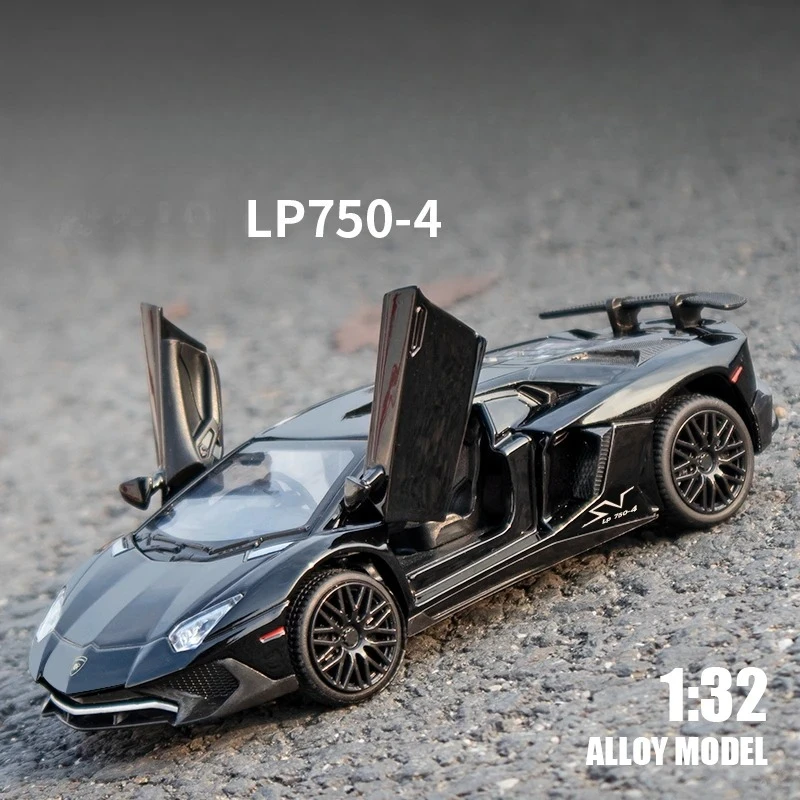 

Машинка-игрушка из литого сплава LP750-4SV в масштабе 1:32, с функцией отката назад, коллекционная, подарок для детей, литые модели и игрушечные транспортные средства