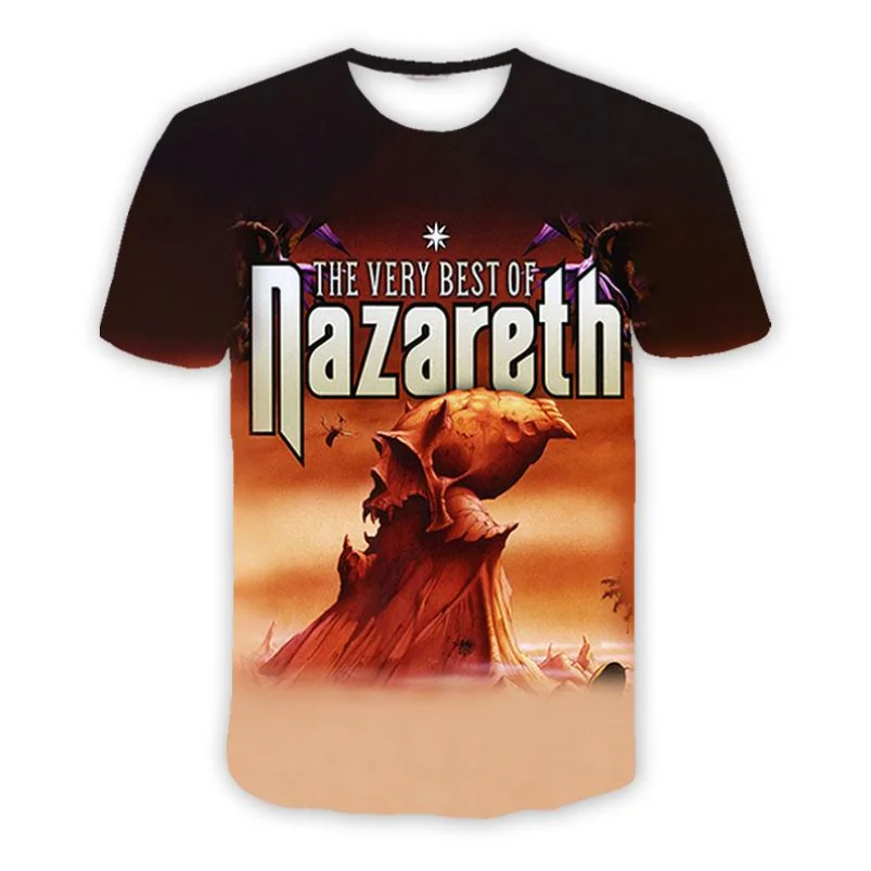 Nazareth Band T-shirts 3D print T-shirt Summer Men Women Short sleeve Kids Top Oversized Harajuku Hip Hop Style Unisex Tee