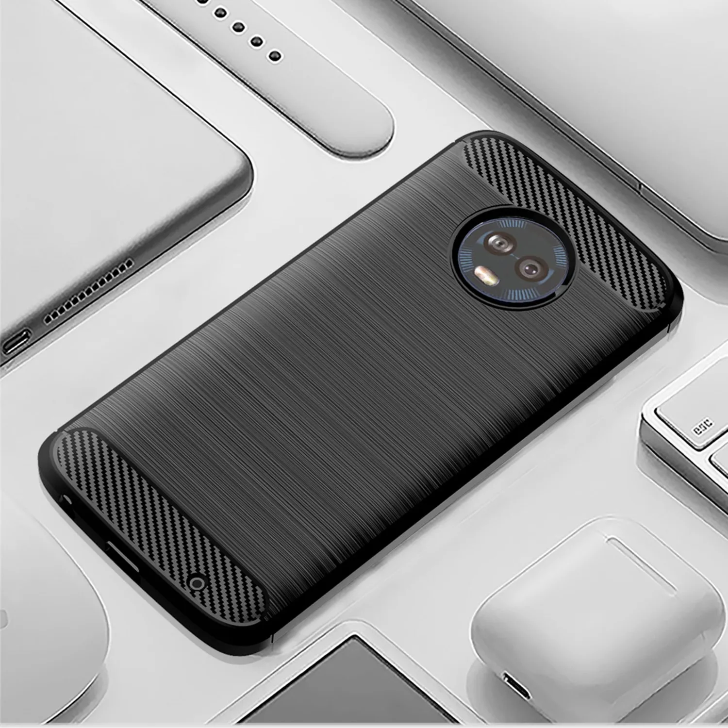 Frosted Case For Moto G6 Plus G6 play G6+ Anti Shock Cover for Motorola G6plus moto g6 Shockproof Carbon Fiber Cases