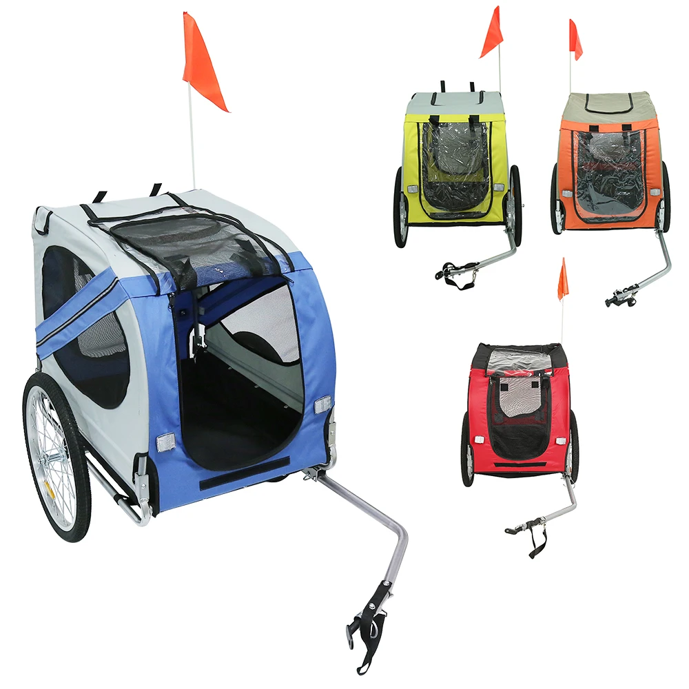 Hundefahrradanhänger, faltbar, geräumig, sicher und komfortabel für Haustiere, geeignet für den täglichen Gebrauch und Reisen, max. Tragfähigkeit 40 kg, wasserdichtes Oxford-Gewebe, 137 x 73 x 90 cm