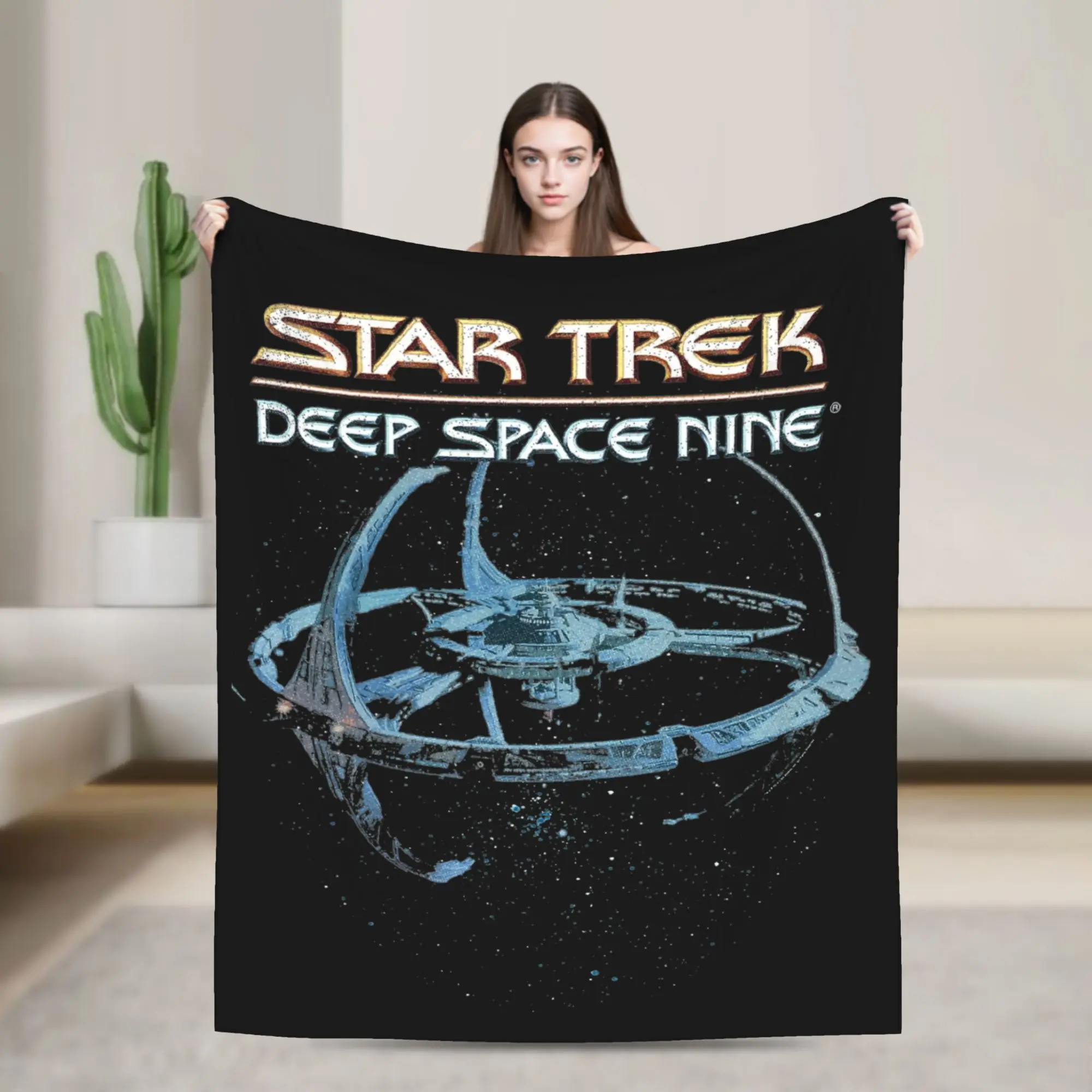 Stars Treks Deep Space Nine Space Blanket Fleece  Multi-function Lightweight Thin Throw Blanket for Bed Couch Bedspread