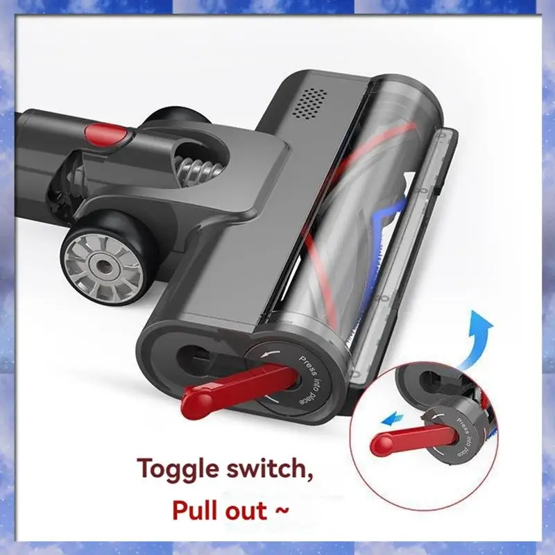 Gen Basic Quick-Release Turbine Brush Head For Dyson V7 V8 V10 V11 V15 Vacuum Cleaner Attachment With LED Light Floor Brush Head