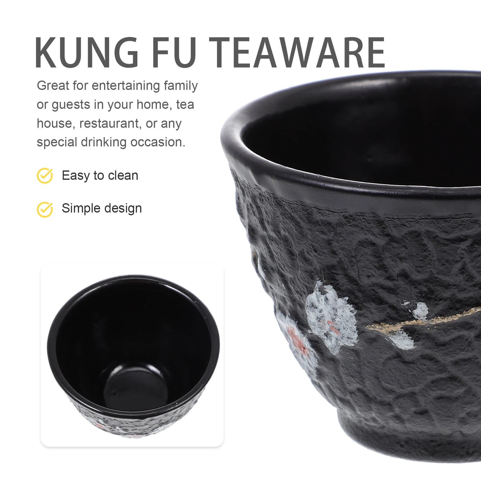 

Japanese Style Cast Iron Cups Multi Set Retro Kung Fu Teaware Creative Decorative Tea Cup For Home Tea House Restaurant
