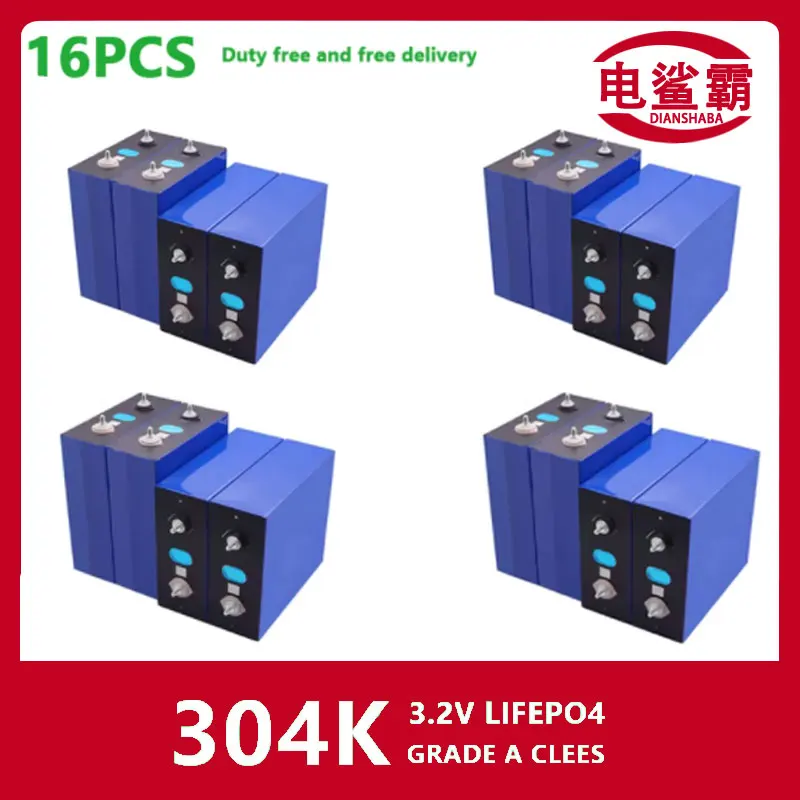 

EVE 3.2V 304K LiFePO4 rechargeable battery, 3C lithium iron phosphate battery, Class A suitable for DIY 12V 24V 48V golf cart, y
