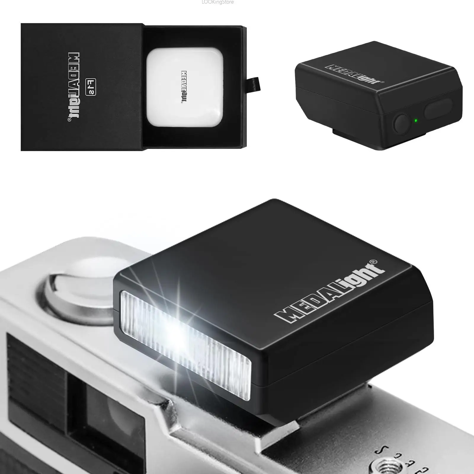 MEDALight F1S Mini Camera Flash Speedlite Universal for Fuji/Sony/Nikon/Canon Cameras for Ricoh GR3 GR3X Sony ZV1