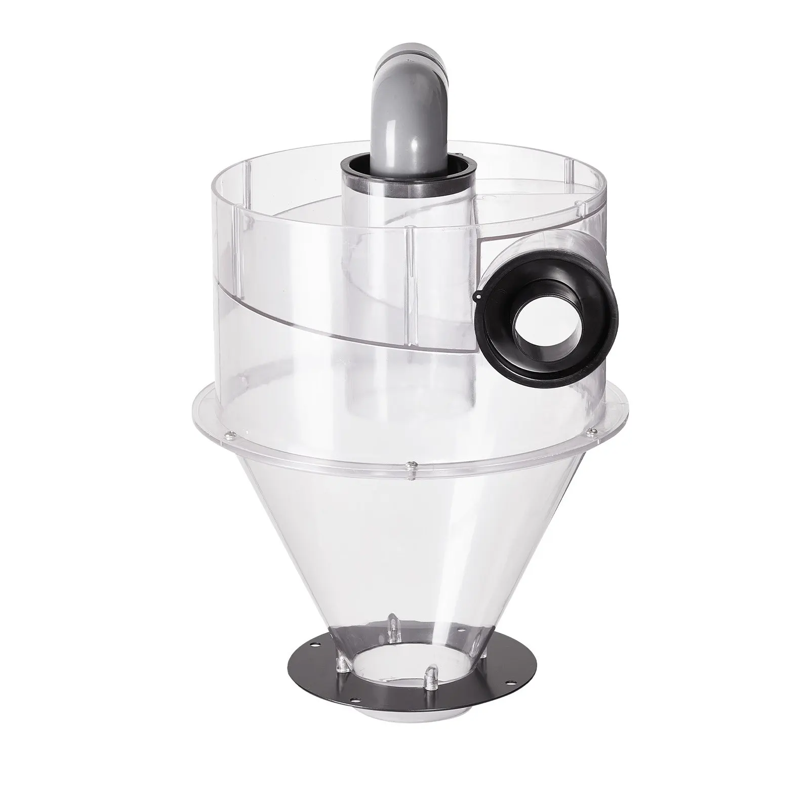 

Cyclone Dust Separator, 4" Retrofit Cyclone Separator For Dust Collectors, ABS Dust Deputy With 2" Hole O.D. Connector & Hose