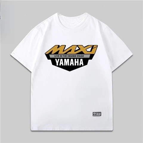 ياماها هونغ كونغ نمط تي شيرت الذكور ياماها دراجة نارية قاطرة عشاق سيارة أصدقاء نادي الذكور قصيرة الأكمام 2025 جديد شعبي