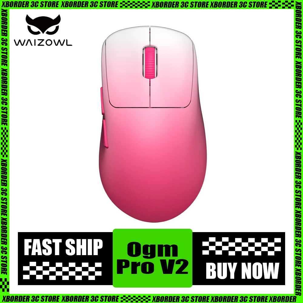 

Waizowl Ogm Pro V2 Wireless Mouse 8k Return Paw3950 Three Mode Bluetooth E-Sports Gaming Mouse Lightweight Ergonomics Pc Gamer