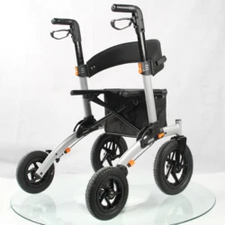 Electronic wheelchair lightweight aluminum walking 2 in 1 rollator electric walker rollator for elderly outdoor rollato