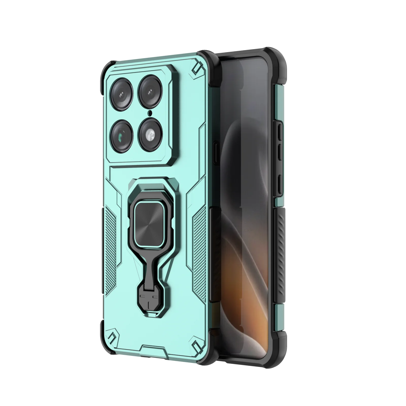 Magnetische Rüstung, stoßfeste Handyhülle für Motorola Signature 5G, Metallring-Ständerhalter, Kameraschutz, Rückseite, Coque – Detail 18