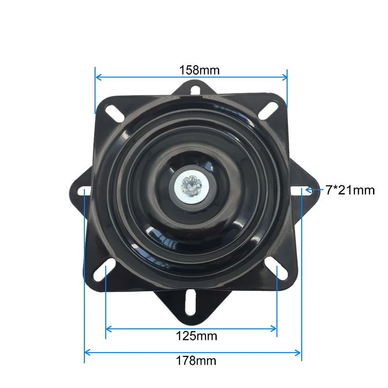 6inch Metal Black Ball Bearing Square Swivel Turntable Chair Swivel For Bar Stool ChairATV&UTV