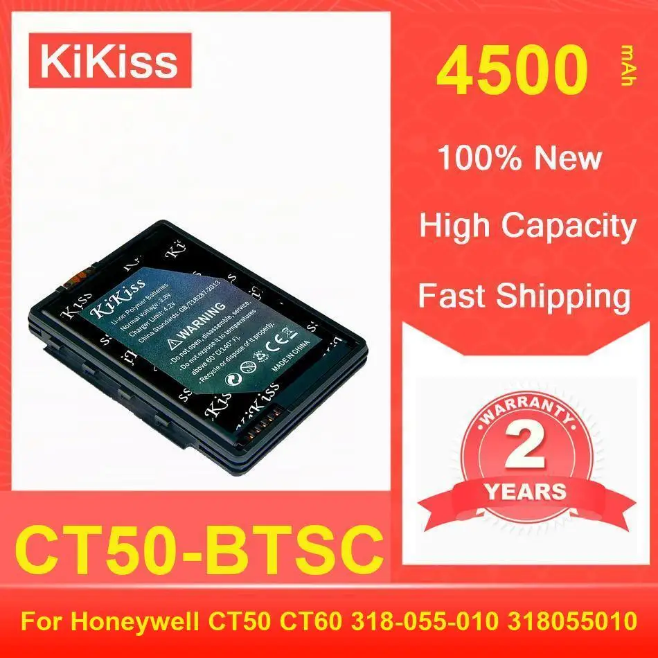 

Аккумулятор Kikiss 4500 мАч CT50-BTSC для Honeywell CT50 CT60 318-055-010 318055010