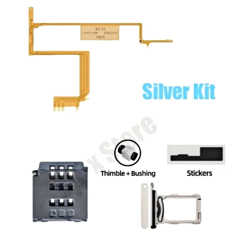 For iPhone 16pro 16promax Esim Modify to Sim Adapter with Outside Dual Sim Card Tray Need Drill Hole