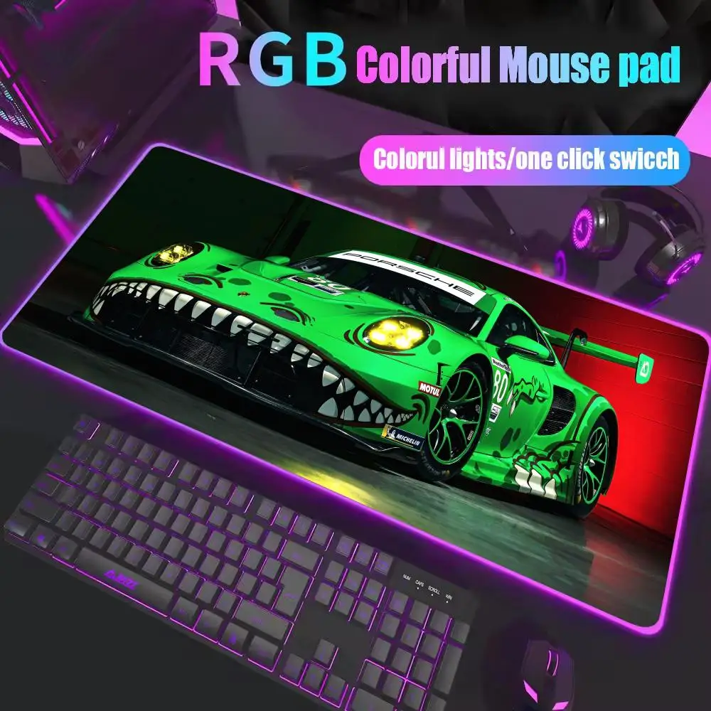

Cool and fashionable Car Large RGB Mouse Pad Gaming Mousepad LED Mousemat Luminous Desk Pads Gamer PC Keyboard Mats XL Table mat