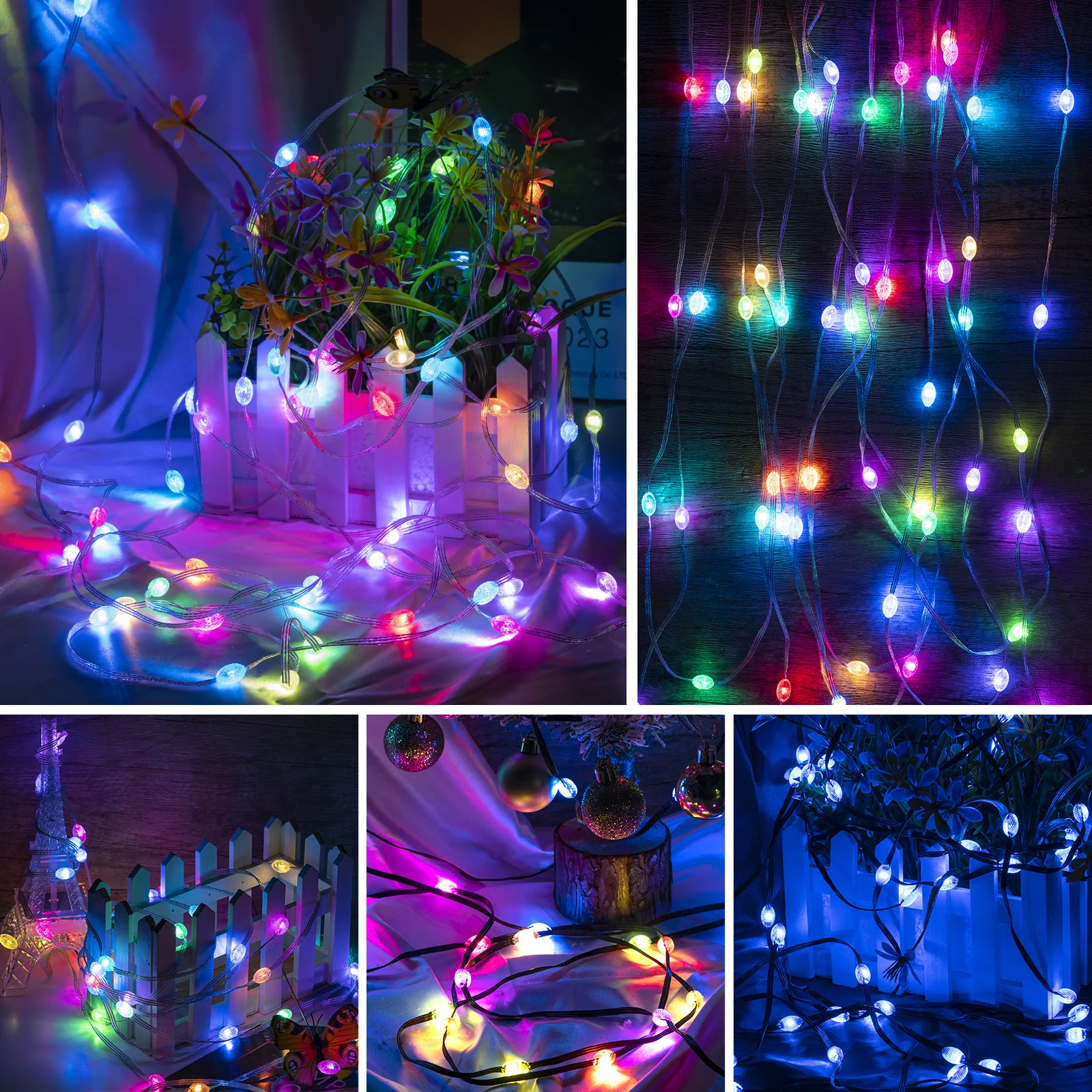 Dreamcolor USB LED String Light BT Music APP WS2812B Garland Fairy Lights for Christmas Birthday Party Decoration Waterproof