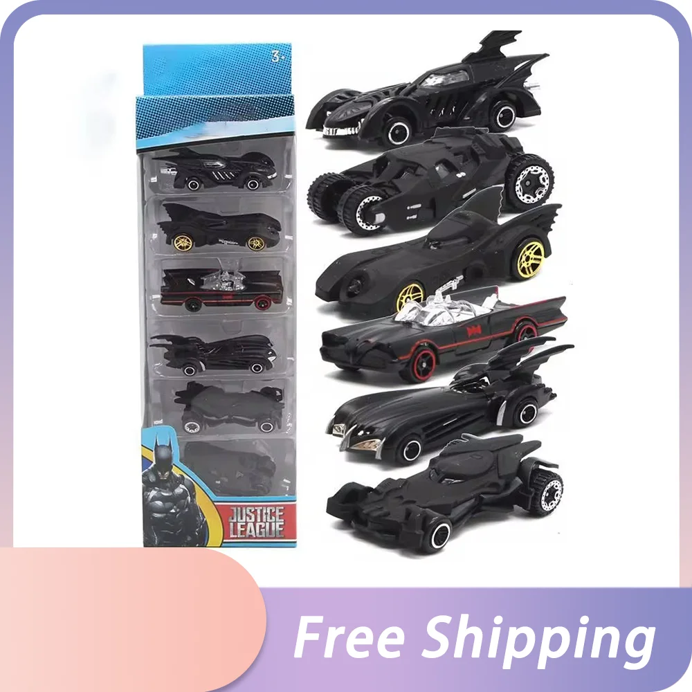 1:64 6pcs Batmobile Alloy Model Cars Batman Tumbler 6 Generation Combination Home Decor Car Collection Toys for Children