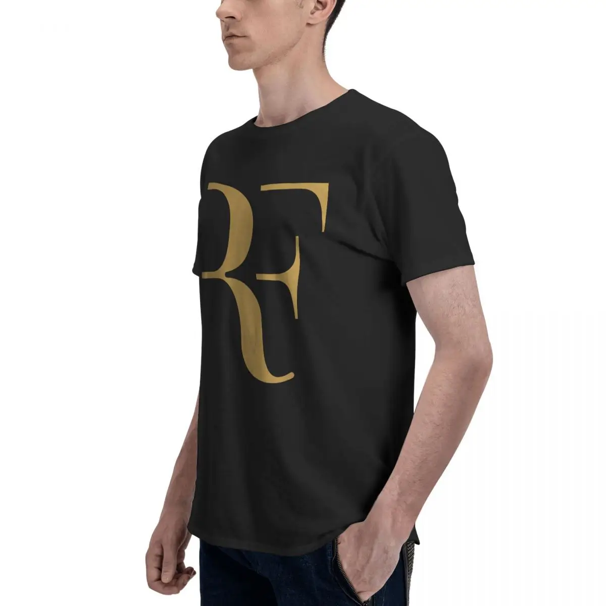 RF Roger Federer Logo T Shirt Short Sleeve Idea Mens Women Tshirt Graphic Y2K Clothing