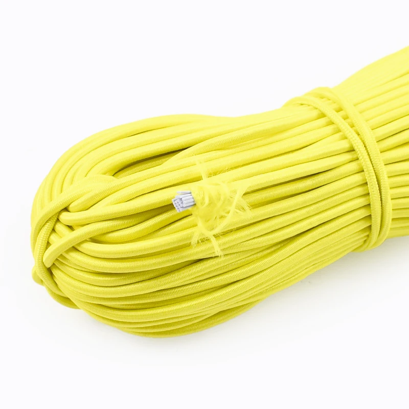 10/20/30 Meter 3mm Buntes Elastisches Band für Haarbänder, Masken, Gummibänder, Hüte, Schnürsenkel, Kordeln, Gummiseile, Nähzubehör