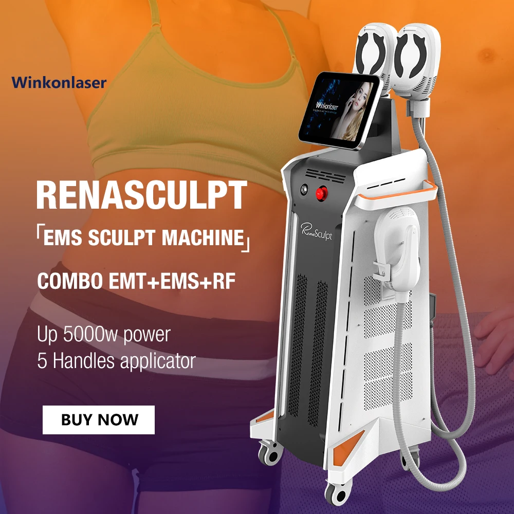 Ems Contouring Slimming Machine 15 Tesla Ems Body Muscle Stimulator 4 5 Handle RF Ems Shape Machine Neo