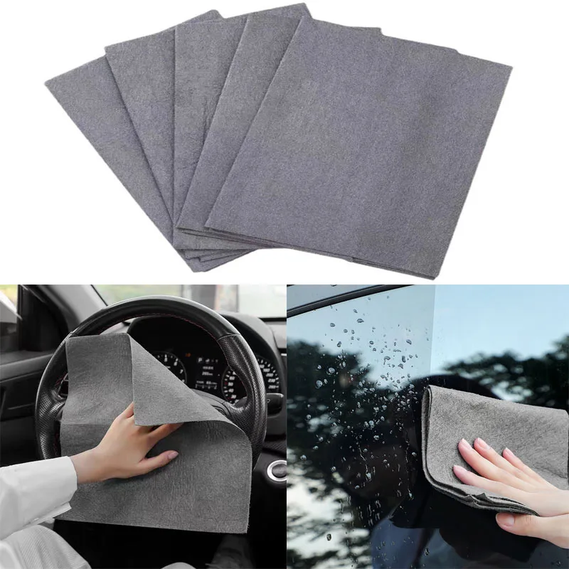 1/2/4/5/10Pcs Cleaning Cloth Lint Free Cleaning Towel Vehicle Care Cleaning Rag Kitchen Dish Cloth Car Accessory